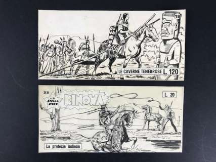 Kinowa #22 + raccolta #18 - 2x original cover - Loose page - First edition | Catawiki