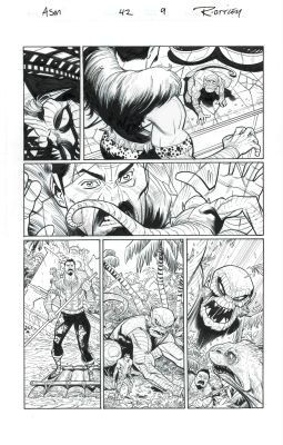 Ryan Ottley, Cliff Rathburn | Ryan Ottley - Amazing Spider-Man Vol 5 #42 P 9 (Kraven And Gog) | ComicArtFans Classifieds