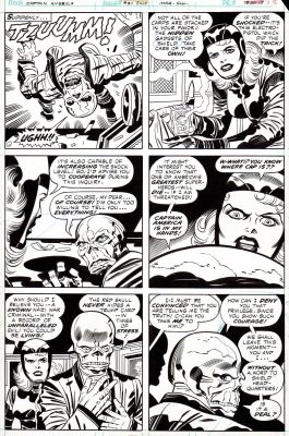 Jack Kirby | Captain America #211 Pg 23 Jack Kirby (1977) Red Skull Vs Sharon Carter! | ComicArtFans Classifieds