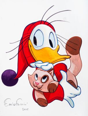 Lot 268 - Faccini Enrico - "Paperoga, Gambadilegno e Paperone", 2008