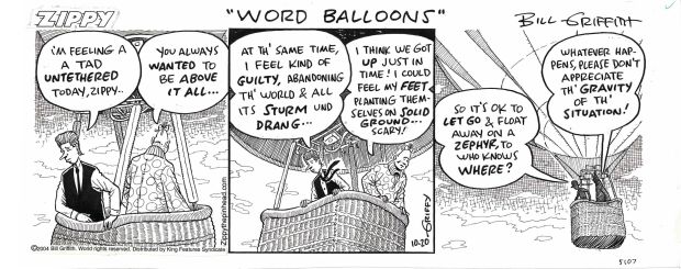 Bill Griffith | Bill Griffith | Zippy the Pinhead Word Balloon Strip | ComicArtFans Classifieds