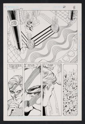 Curt Swan, Al Vey | Aquaman #4 (1989) Page 6 Layouts By Keith Giffen, Pencils By Curt Swan, Inks By Al Vey | ComicArtFans Classifieds