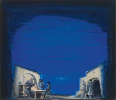 THEATER SET DESIGN JO MIELZINER. "The Red General." | Swann Galleries