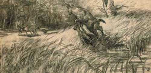 BAMBI - Studio Walt Disney, 1942. Etude des cerfs en fuite Ã  la mine de | Rossini