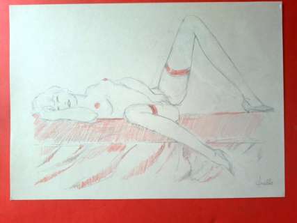 Leone Frollo - original illustr. "Pin Up Erotismo fai da te" - Page volante - EO | Catawiki