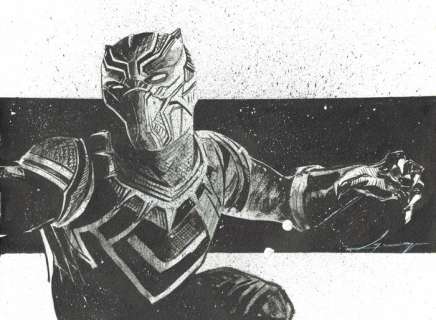 Black Panther - Original Painting - Daniel Azconegui - EO | Catawiki