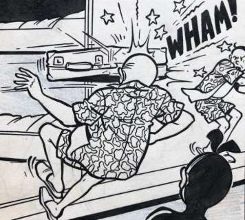 Suske en Wiske 50 - Originele pagina (p.18) Sjeik el Ro-Jenbiet - met luxe groot formaat hc - (1963/2018) | Catawiki