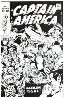 Jack Kirby, Gary Martin | Jack Kirby Captain America 112 Cover Recreation | ComicArtFans Classifieds