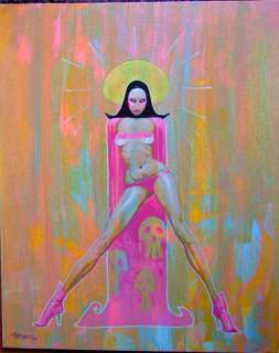 MIKE HOFFMAN PSYCHEDELIC NUN 16 x 20 | Black Line Fever