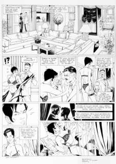 Denayer | Wayne Shelton, planche n°31 Ã  l’encre de Chine d… | Banque Dessinée