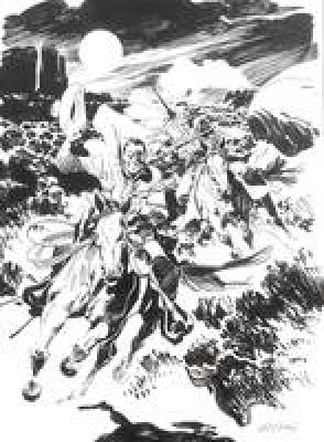 Giovanni Ticci | Original illustration for Tex published on "Tex. L’avventura e I ricordi". Cm. 25x35. Ink. Signed. Mint. Cod 2289 | Segni e Disegni