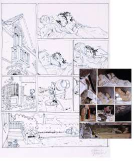 Davodeau - Chute de vélo, planche n°24 Ã  l‘encre de Chine …