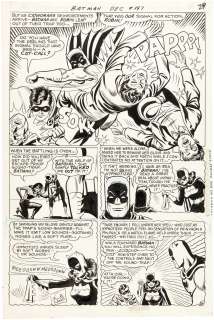 "BATMAN" VOL. 1 #197 COMIC BOOK PAGE ORIGINAL ART BY FRANK SPRINGER. | Hake’s