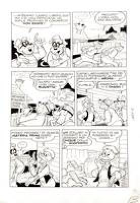 Romano Scarpa | Original page for Topolino n. 1061. Cm. 25x36,5. Ink. Mint. Code 2326. | Segni e Disegni