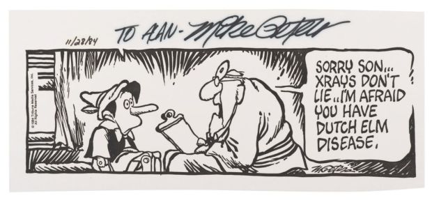 Lot 84 - A Mike Peters Signed Mother Goose & Grimm Pinocchio Comic. | Van Eaton Galleries