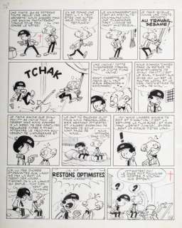 Greg, Michel (1931-1... | Planche originale encre de chine Toutsy et le Mystère... | Stanley’s Auction