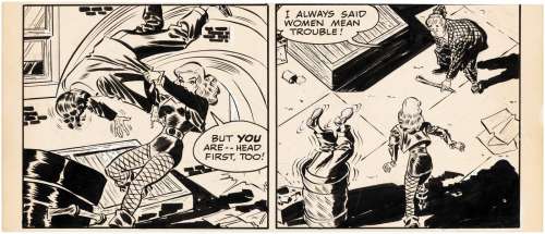 GOLDEN AGE BLACK CANARY UNPUBLISHED ORIGINAL ART BY CARMINE INFANTINO. | Hake’s