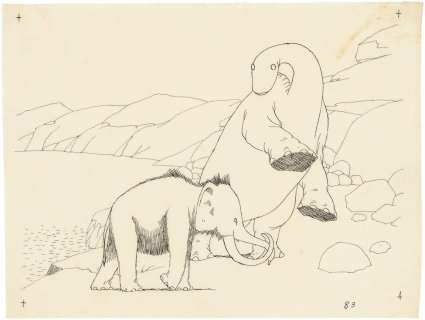 "GERTIE THE DINOSAUR" & WOOLY MAMMOTH ANIMATION ORIGINAL ART BY WINSOR McCAY. | Hake’s