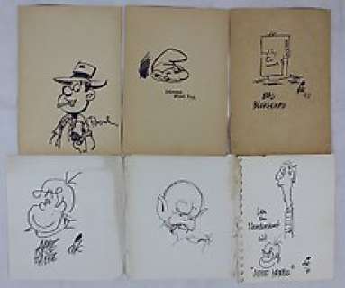  - Berck / Desorgher / Dik Bruynesteyn / Bert Bus - 6x opdrachttekening (niet op naam) - (Jaren ‘70) - Page volante 