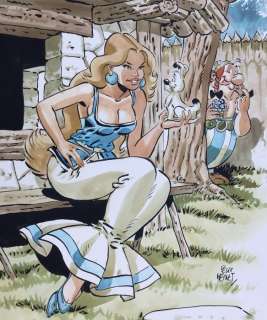 Meynet, Félix - Dessin original en couleur - Hommage Ã  Uderzo | Catawiki