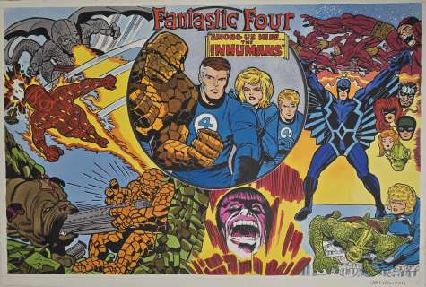 Illustrazione originale Larry Camarda Fantastic Four “Among us hide the Inhumans”. Firmata e datata. | Venere Comic Art