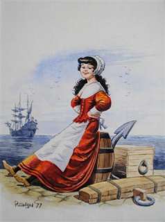 PIET WIJN - Origineel aquarel Gloria van Goes