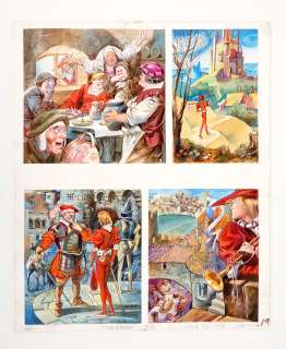 Anonyme Superbe... | ANONYME Superbe planche couleur sur le thème d’un menestrel Encre... | Vermot et Associés