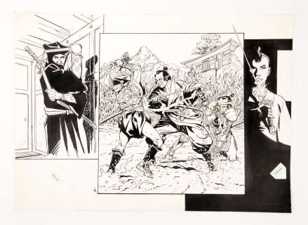 Norma Saito Demi... | NORMA Saito Demi planche représentant une bataille... | Vermot et Associés