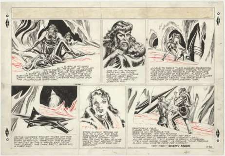 221: Raboy Flash Gordon Sun 3/30/52 original comic art | Russ Cochran