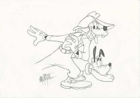 Indiana Pipps & Pluto - Marco Ghiglione - illustrazione originale - EO | Catawiki