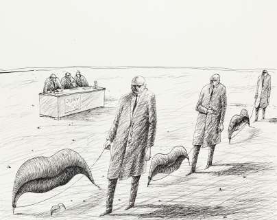 Zbigniew Woźniak (1952) | Zbigniew Woźniak | Bez tytułu, ilustracja do czasopisma "Szpilki" | Desa Unicum