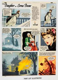 The Daughter of Lorna Doone: two consecutive original colour artworks… | Comic Book Auctions ltd