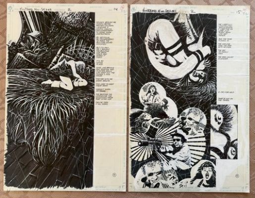 Huntress mini-series #2 pgs 14 and 15 - Original Art by Michael Netzer