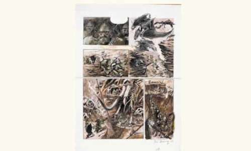 HAUSMAN Â«LaynaÂ». Encres de couleurs pour la planche 20 du 2e album publié | Tessier Sarrou