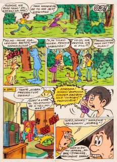 Szarlota Pawel (1947 - 2018) | Szarlota Pawel | "Przygody Jonki, Jonka i Kleksa", Niech żyje wyobraźnia, blaudruk i diapozytyw nr 5, 1980 | Desa Unicum