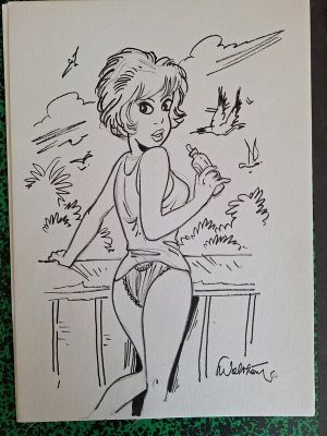 François Walthéry | Natacha au biberon | 2DGalleries