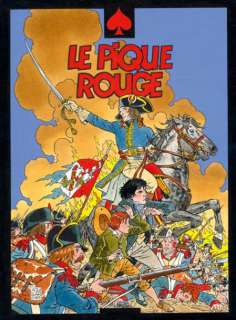 Juillard | LE PIQUE ROUGE Projet de couverture, Ã  l’encre de Chine, gouache | Cornette de St Cyr