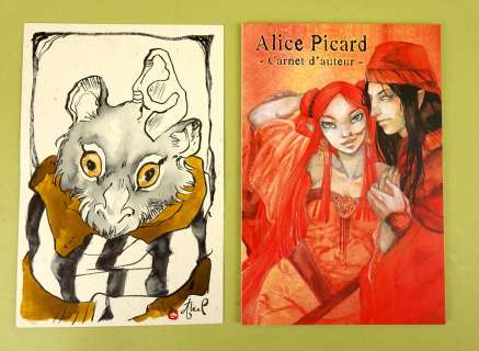PICARD Alice Superbe... - Lot 173 - PICARD Alice Superbe dédicace sur papier libre accompagnant...