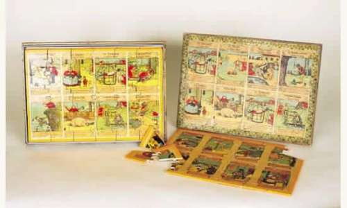 RABIER. Â«Coffret de JeuÂ». Coffret en bois illustré par Rabier contenant | Tessier Sarrou