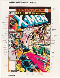 X-MEN #110 COMPLETE STORY AND COVER COLOR GUIDES (ANDY YANCHUS COLORIST). | Hake’s