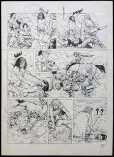 Delaby, Philippe - Planche originale (p.8) - Bran - Légende née des tourbillons des vents du nord... (1990) | Catawiki