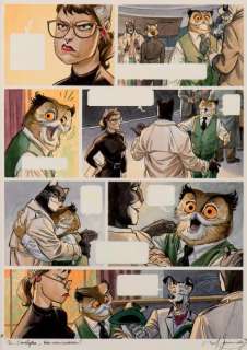 Guarnido - Blacksad - Âme rouge Encre de Chine et aquarelle pour la planche