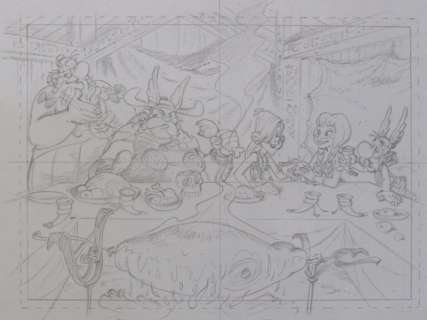 Asterix - Illustration originale - Festin de Gaulois - Puzzle Ravensburger (2006) | Catawiki