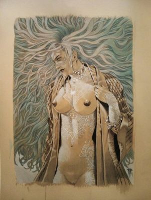 Philippe Bringel | Fille tatouée au peignoir | 2DGalleries