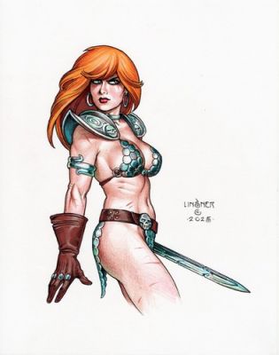 Red Sonja Original Art by Joseph Michael Linsner (11x14) | eBay US (Buy It Now)