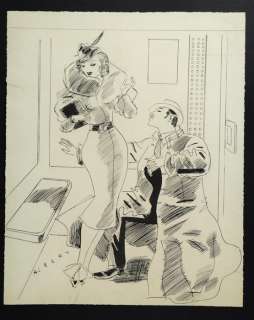 Rino Albertarelli - "Dichiarazione" Illustrazione Originale (Master Of Drawing) | Catawiki