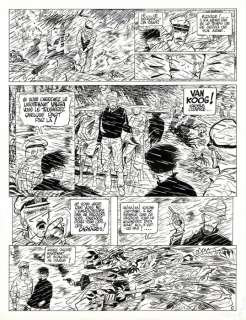 Gine - Planche originale Ã  l’encre de Chine - Capitaine Sabre - Le Vol du Pélican - (1983) | Catawiki