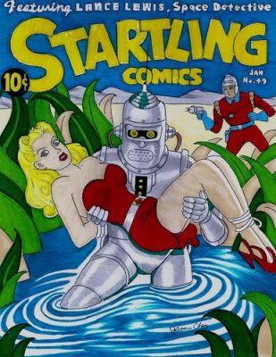 STARTLING COMICS # 49 COVER RECREATION ORIGINAL COMIC COLOR ART ON CARD STOCK | eBay US (Buy It Now)