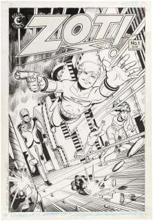 ZOT! #1 COMIC BOOK COVER ORIGINAL ART BY SCOTT McCLOUD. | Hake’s