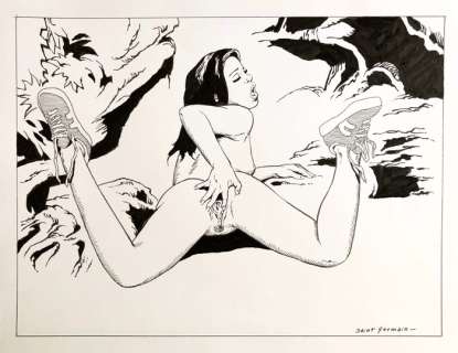 Saint Germain  - Illustrazione originale - firmata - Page volante | Catawiki